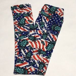 LuLaRoe kids leggings L/XL - Lady Liberty